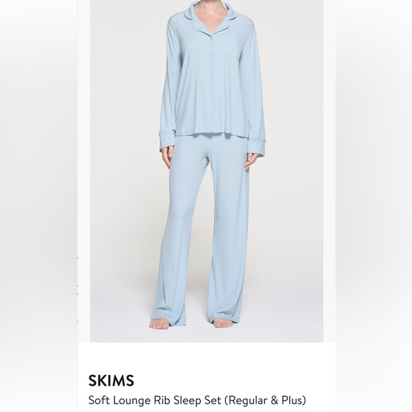 SKIMS Soft Lounge Sleep Set NWT Celeste - Picture 1 of 3